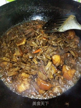 干豇豆烧肉的做法步骤：5