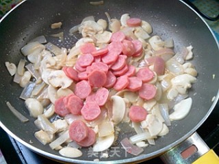 蘑菇香肠焗饭的做法步骤：10