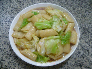 圆白菜炒年糕的做法步骤：10