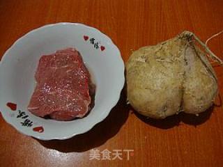 家常小炒--------【凉薯牛肉片】的做法步骤：1