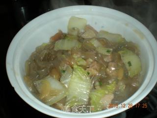 白菜猪肉炖粉条的做法步骤：8