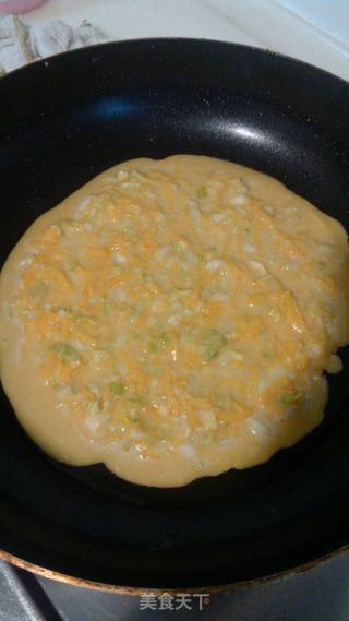 南瓜丝鸡蛋饼的做法步骤：3