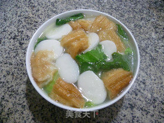 青菜油条年糕汤的做法步骤：12