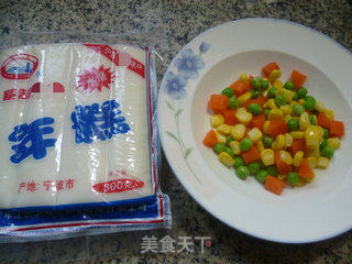 杂菜年糕粒的做法步骤：1