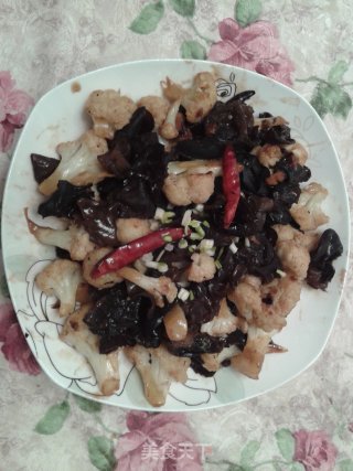 小炒木耳花菜的做法步骤：8