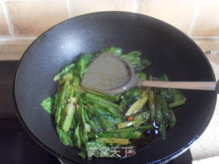 豆豉油麦菜的做法步骤：4