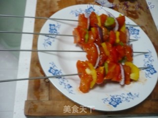 彩椒鸡肉串的做法步骤：4