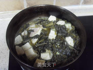 雪里蕻炖豆腐的做法步骤：6