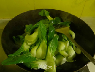 香菇油菜的做法步骤：5