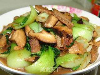 香菇油菜的做法步骤：7