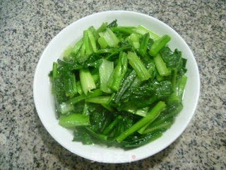 清炒油菜蕻的做法步骤：10