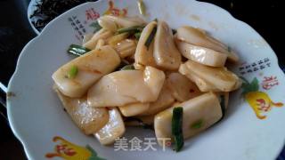 简单方便美味的炒白粿（年糕）的做法步骤：7