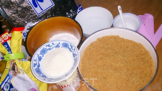 27的烘焙日记——海苔肉松豆渣面包的做法步骤：1