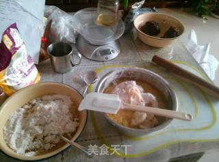电饼铛版豆沙酥饼的做法步骤：2