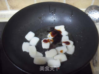 油菜炒年糕的做法步骤：4