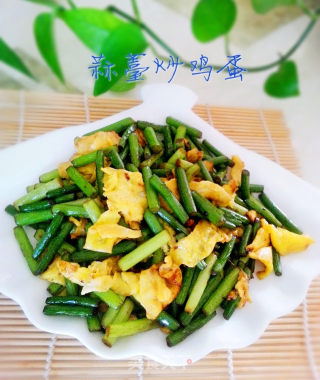 蒜薹炒鸡蛋的做法步骤：7
