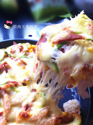 腊肉玉米披萨的做法步骤：18