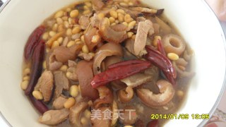 黄豆肉皮和肉（这叫啥菜名啊）的做法步骤：11