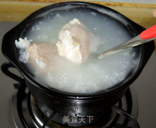 白菜肉丝粥的做法步骤：2