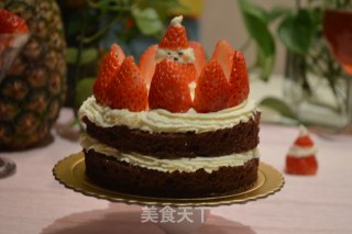 可爱的草莓雪人蛋糕的做法步骤：6