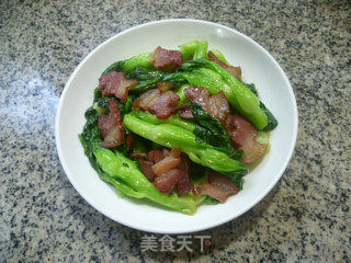 腊肉炒菜心的做法步骤：7