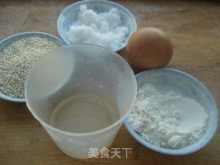芝麻薄脆的做法步骤：1