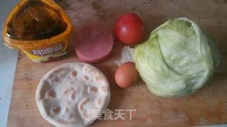 中式汉堡的做法步骤：1