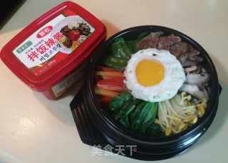 韩国牛肉石锅拌饭的做法步骤：6