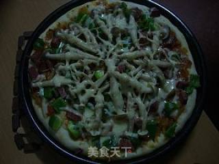 白玉菇牛肉披萨的做法步骤：10