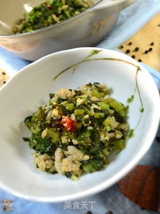 干锅肉末白萝卜叶的做法步骤：45