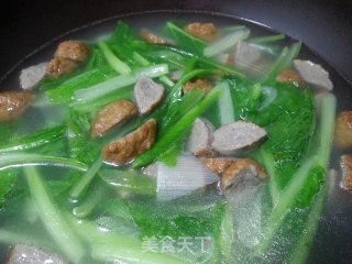 小白菜肉丸汤的做法步骤：3