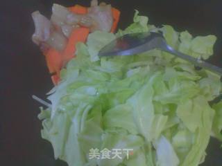 五花肉炒手撕橄榄菜的做法步骤：7