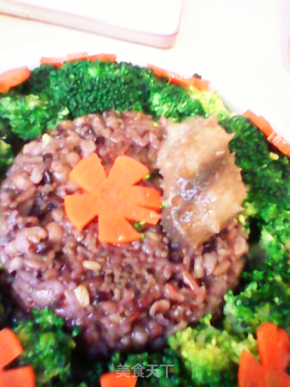 海参捞饭…（杂粮米饭版）的做法步骤：8