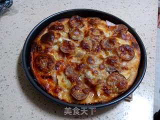 烟熏火腿披萨的做法步骤：9