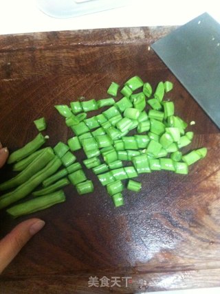 扁豆烩饭的做法步骤：1