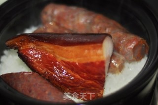 腊味煲仔饭的做法步骤：6