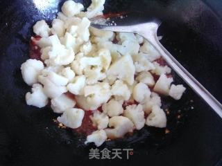 番茄酱炒黑木耳菜花的做法步骤：10