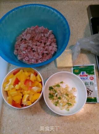 黑椒彩色牛肉粒的做法步骤：1