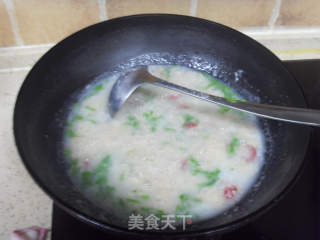 麦片腊肠粥的做法步骤：4
