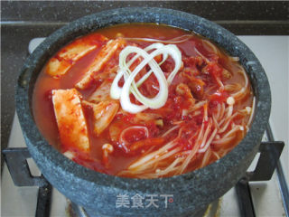 韩式石锅泡菜汤的做法步骤：9