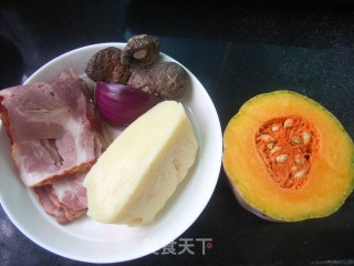 培根南瓜焗饭的做法步骤：1
