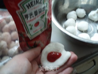 番茄酱汤圆的做法步骤：3