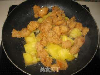 菠萝鸡米花的做法步骤：8
