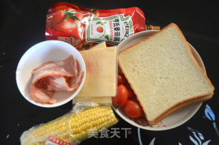 能量早餐—面包片披萨的做法步骤：1