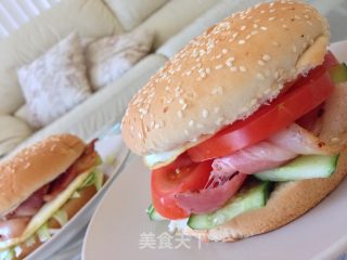 培根汉堡- 早餐小清新的做法步骤：5