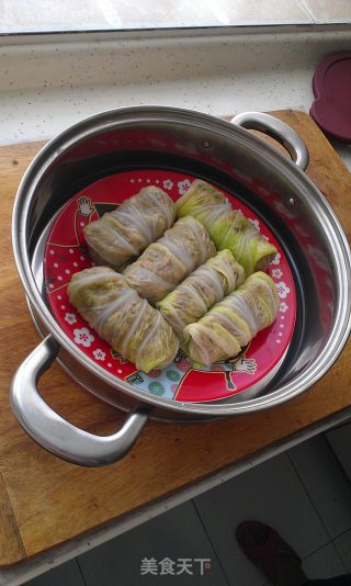 妈妈的味道~白菜肉卷~的做法步骤：6
