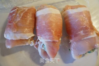 培根菠菜鸡肉卷的做法步骤：7