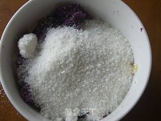 椰蓉紫薯春卷的做法步骤：2