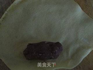 椰蓉紫薯春卷的做法步骤：4