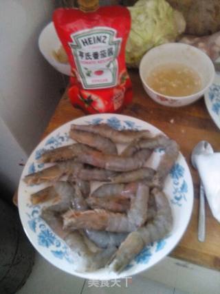 番茄大虾的做法步骤：2